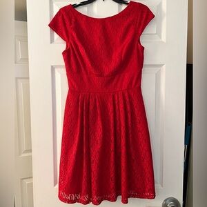 Women's Red Lace Dress Size 6 Dress Barn